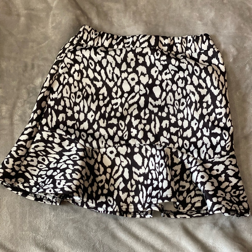 Nasty Gal Cat You See Leopard Mini Skirt - Size 8